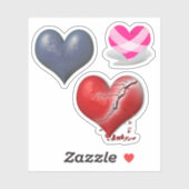 Schroot boek gebroken harten Anti Valentijnsdag Sticker (Vel)