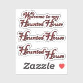 Schroot boek Halloween Haunted House Sticker (Vel)