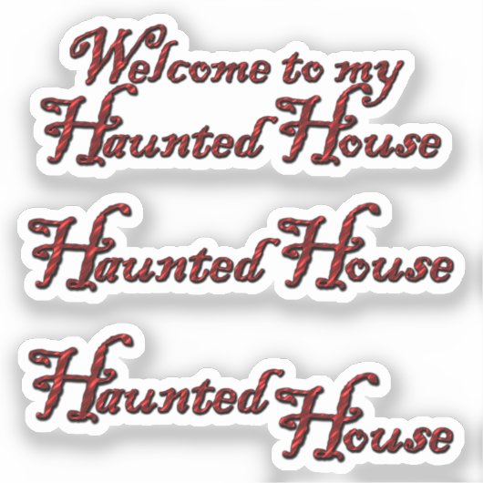 Schroot boek Halloween Haunted House Sticker (Voorkant)