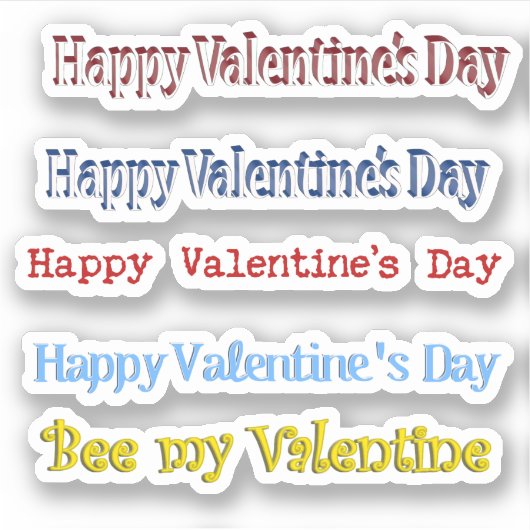 Schroot boek Happy Valentine's Day Sticker (Voorkant)