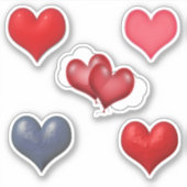 Schroot boek harten Valentijnsdag Sticker (Voorkant)