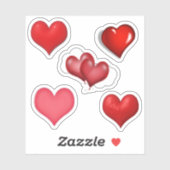 Schroot boek harten Valentijnsdag Sticker (Vel)