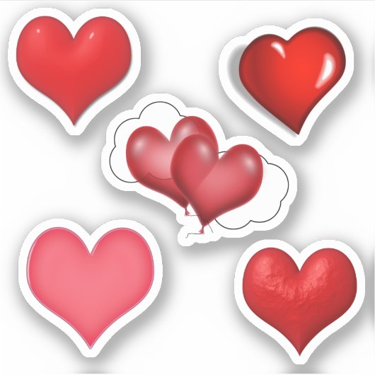 Schroot boek harten Valentijnsdag Sticker (Voorkant)