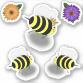 Schroot boek koningin bij, bijen, bloemen sticker (Voorkant)