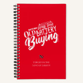 SCHROOT KOPEN, OUDE BATTERIJ KOPEN NOTITIEBOEK (Voorkant)