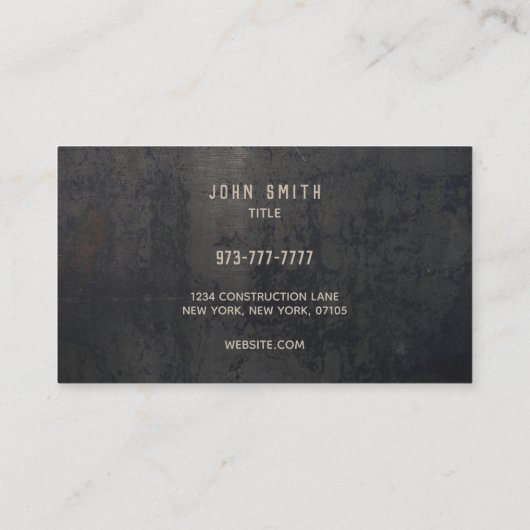 Schroot Metaal Recycling Metaal Visitekaartje (Achterkant)