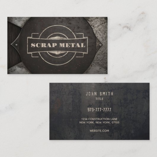 Schroot Metaal Recycling Metaal Visitekaartje (Voorkant / Achterkant)