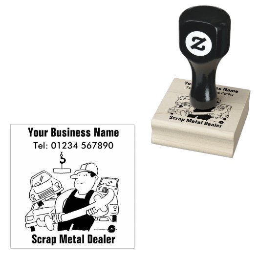 Schroot Metal Dealer Rubber Stamp Rubberstempel (Gestempeld)