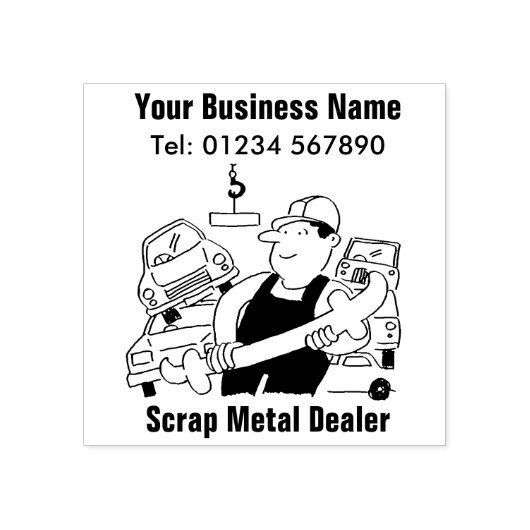 Schroot Metal Dealer Rubber Stamp Rubberstempel (Afrduk)