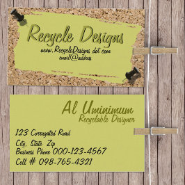 Schroot papier op kurkfoto-rand Sjabloon Visitekaartje