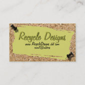 Schroot papier op kurkfoto-rand Sjabloon Visitekaartje (Voorkant)