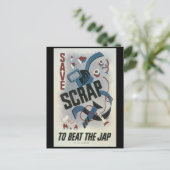 Schroot van metalen Tweede Wereldoorlog Briefkaart (Staand voorkant)