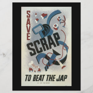 Schroot van metalen Tweede Wereldoorlog Flyer