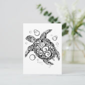 Schrootkaart, bespaar de schildpadden, Zee schildp Briefkaart (Staand voorkant)