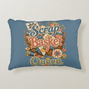 Schrootmand Koningin Quilter Cottagecore Accent Kussen