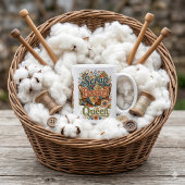 Schrootmand Koningin Quilter Cottagecore Koffiemok