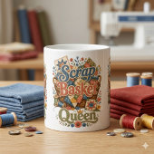 Schrootmand Koningin Quilter Cottagecore Koffiemok