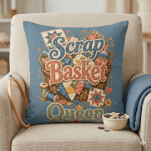 Schrootmand Koningin Quilter Cottagecore Kussen