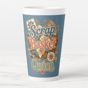 Schrootmand Koningin Quilter Cottagecore Latte Mok