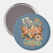 Schrootmand Koningin Quilter Cottagecore Magneet (Voorkant / Achterkant)