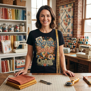 Schrootmand Koningin Quilter Cottagecore T-shirt