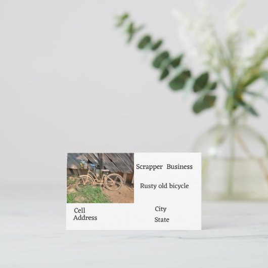 schrootmetaalbedrijf visitekaartje (Staand voorkant)
