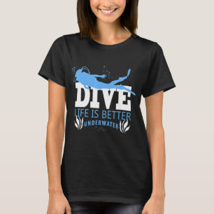 Schuba die het snorkelen van freedivers het leven t-shirt