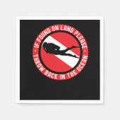 Schuba die op het land duiken, moet u terugdraaien servet (Voorkant)