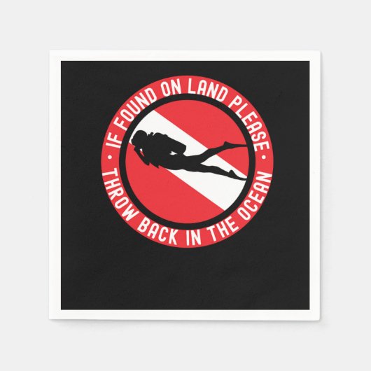 Schuba die op het land duiken, moet u terugdraaien servet (Voorkant)