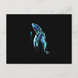 Schuba Diver Humpback Whale Swimming Diving Gift Briefkaart