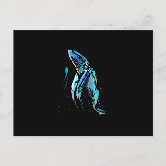 Schuba Diver Humpback Whale Swimming Diving Gift Briefkaart (Voorkant)