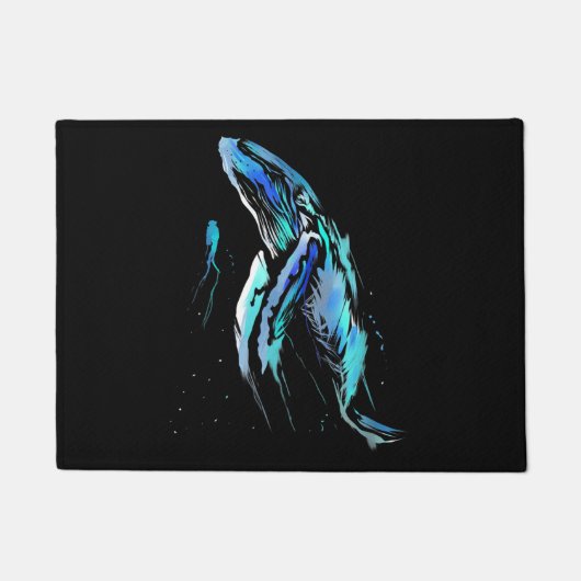 Schuba Diver Humpback Whale Swimming Diving Gift Deurmat (Voorkant)