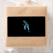 Schuba Diver Humpback Whale Swimming Diving Gift Etiket (Insitu)