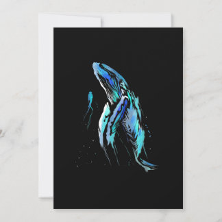 Schuba Diver Humpback Whale Swimming Diving Gift Feestdagenkaart
