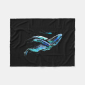 Schuba Diver Humpback Whale Swimming Diving Gift Fleece Deken (Voorkant (Horizontaal))