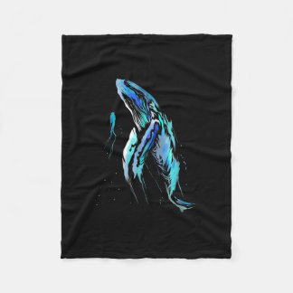 Schuba Diver Humpback Whale Swimming Diving Gift Fleece Deken