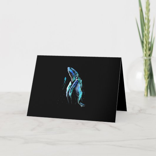 Schuba Diver Humpback Whale Swimming Diving Gift Kaart (Voorkant)