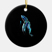 Schuba Diver Humpback Whale Swimming Diving Gift Keramisch Ornament (Voorkant)