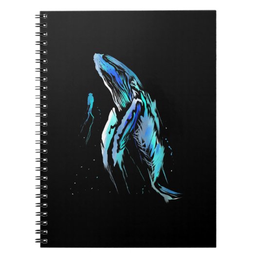 Schuba Diver Humpback Whale Swimming Diving Gift Notitieboek (Voorkant)