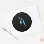 Schuba Diver Humpback Whale Swimming Diving Gift Ronde Sticker (Envelop)