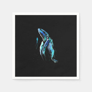 Schuba Diver Humpback Whale Swimming Diving Gift Servet