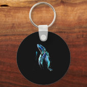 Schuba Diver Humpback Whale Swimming Diving Gift Sleutelhanger (Voorkant)
