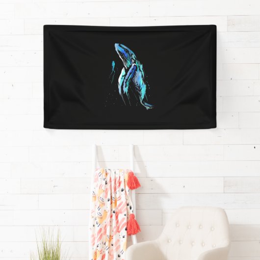 Schuba Diver Humpback Whale Swimming Diving Gift Spandoek (Insitu)