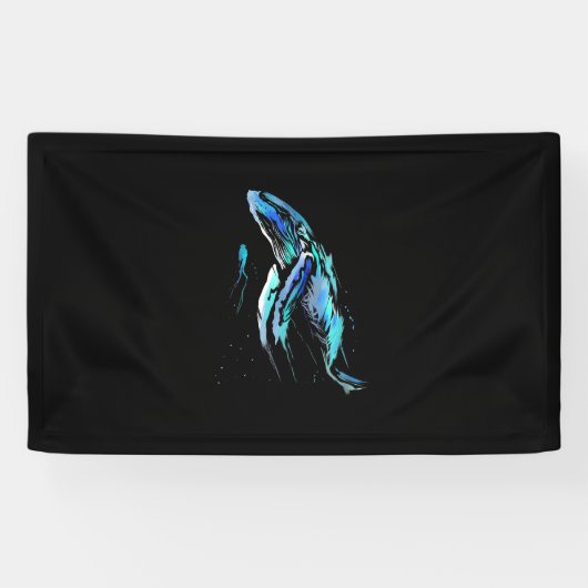 Schuba Diver Humpback Whale Swimming Diving Gift Spandoek (Horizontaal)