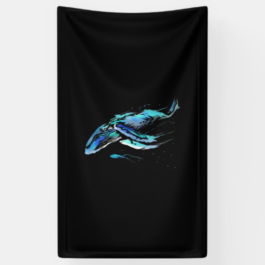 Schuba Diver Humpback Whale Swimming Diving Gift Spandoek (Verticaal)