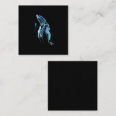 Schuba Diver Humpback Whale Swimming Diving Gift Vierkante Visitekaartje (Voorkant / Achterkant)