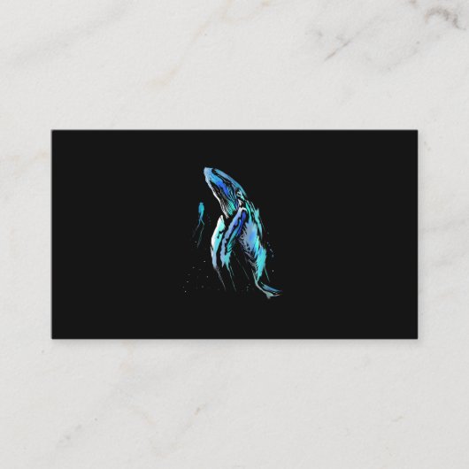 Schuba Diver Humpback Whale Swimming Diving Gift Visitekaartje (Voorkant)