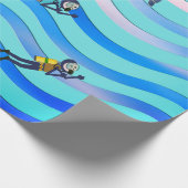 SCHUBA-DIVERS MET NITROX TANK EN DOLPHIN CADEAUPAPIER (Hoek)