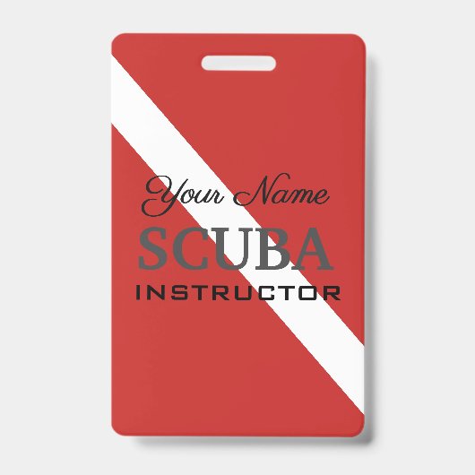 SCHUBA INSTRUCTOR-LABEL VOOR DESKUNDIGE DIVERS BADGE (Front)