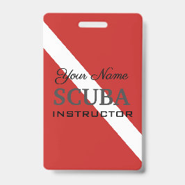 SCHUBA INSTRUCTOR-LABEL VOOR DESKUNDIGE DIVERS BADGE